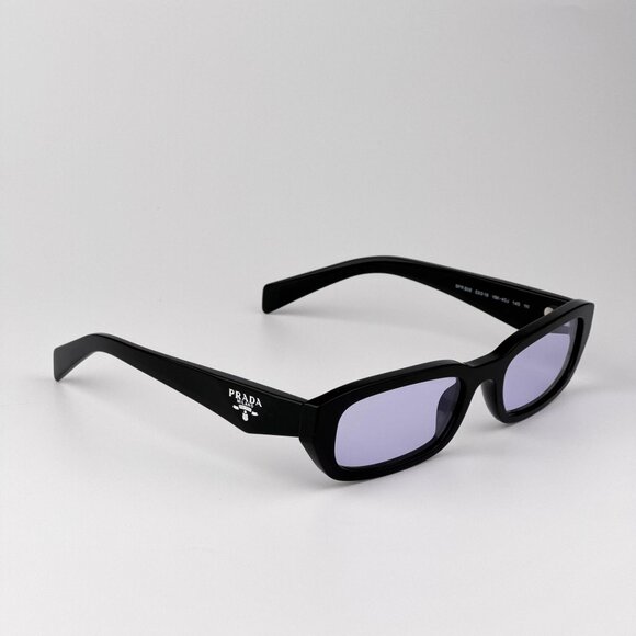 Prada PRB06S Rectangle Sunglasses – Black Frame Violet Lenses | Model 16K40J - Picture 5 of 9